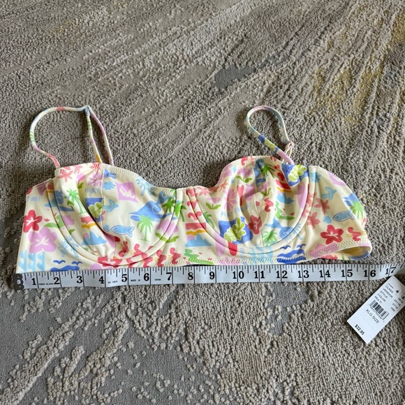 Pacsun bikini set Surf Poppy yellow high rise bottoms swimsuit XL new - Picture 5 of 14